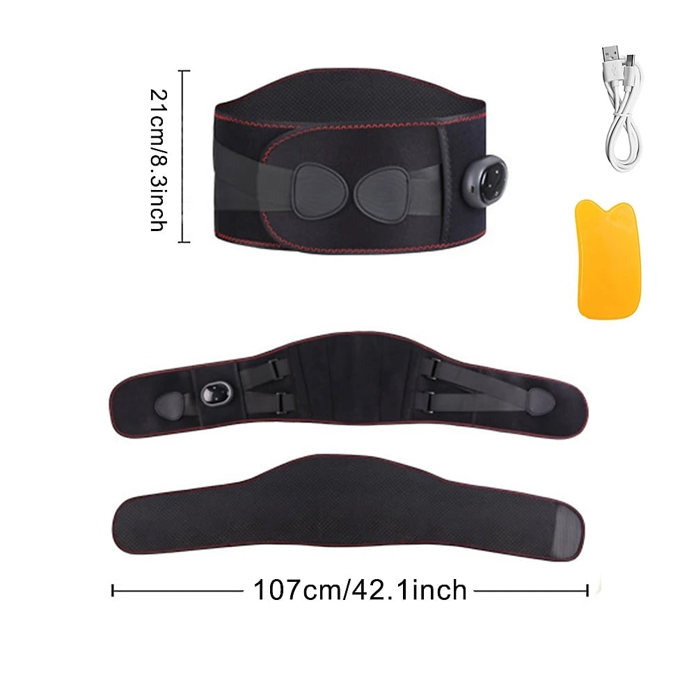 Heating Pad and Warming Waist Belt with Back Massage Infrared Heat and Digital Controller
