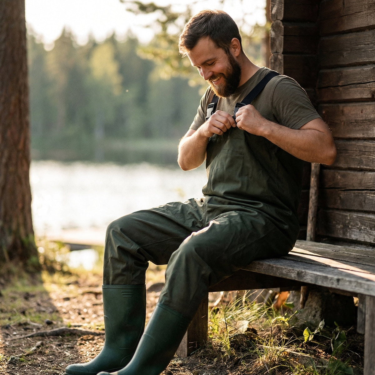Fishing Waders with Boots - Waterproof Chest Waders for River and Pond Fishing