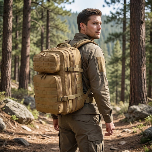 45L Hiking Backpack - Spacious MOLLE Rucksack for Camping, Trekking and Multi-Day Outdoor Use