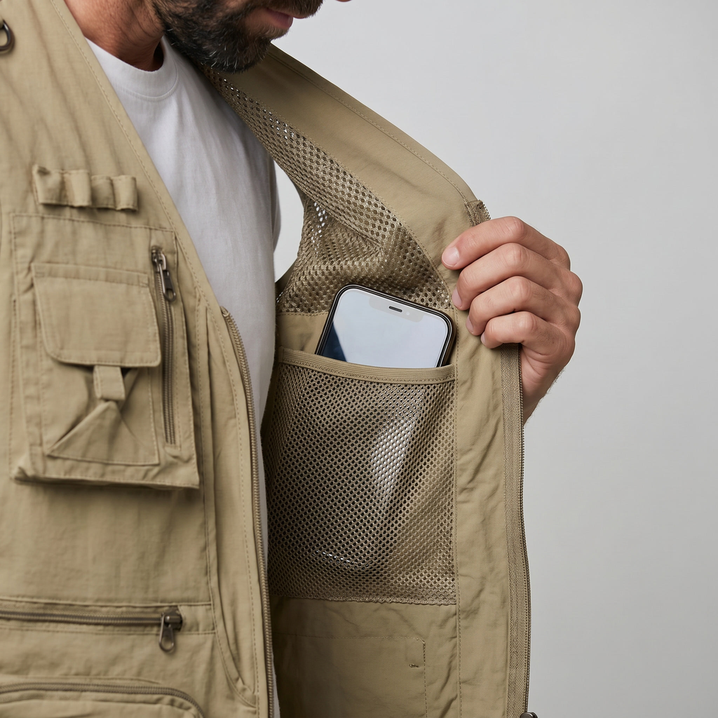 Breathable Outdoor Utility Vest with Multiple Pockets – Lightweight Mesh Design