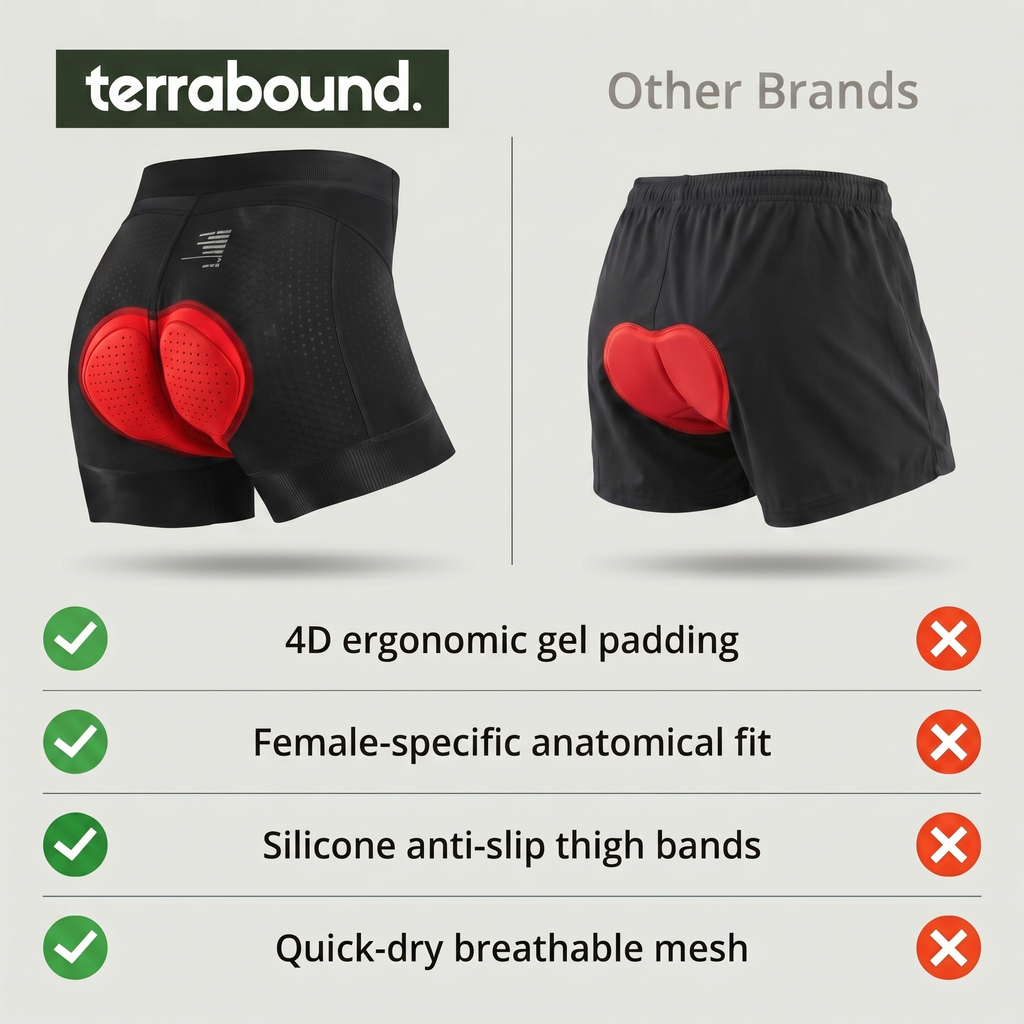 Women’s Breathable Cycling Undershorts – Gel-Padded & Supportive Fit