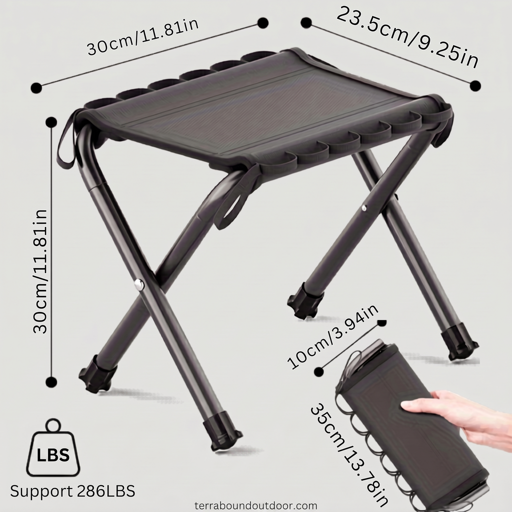 Portable Camping Stool – Lightweight Aluminium Folding Fishing Stool