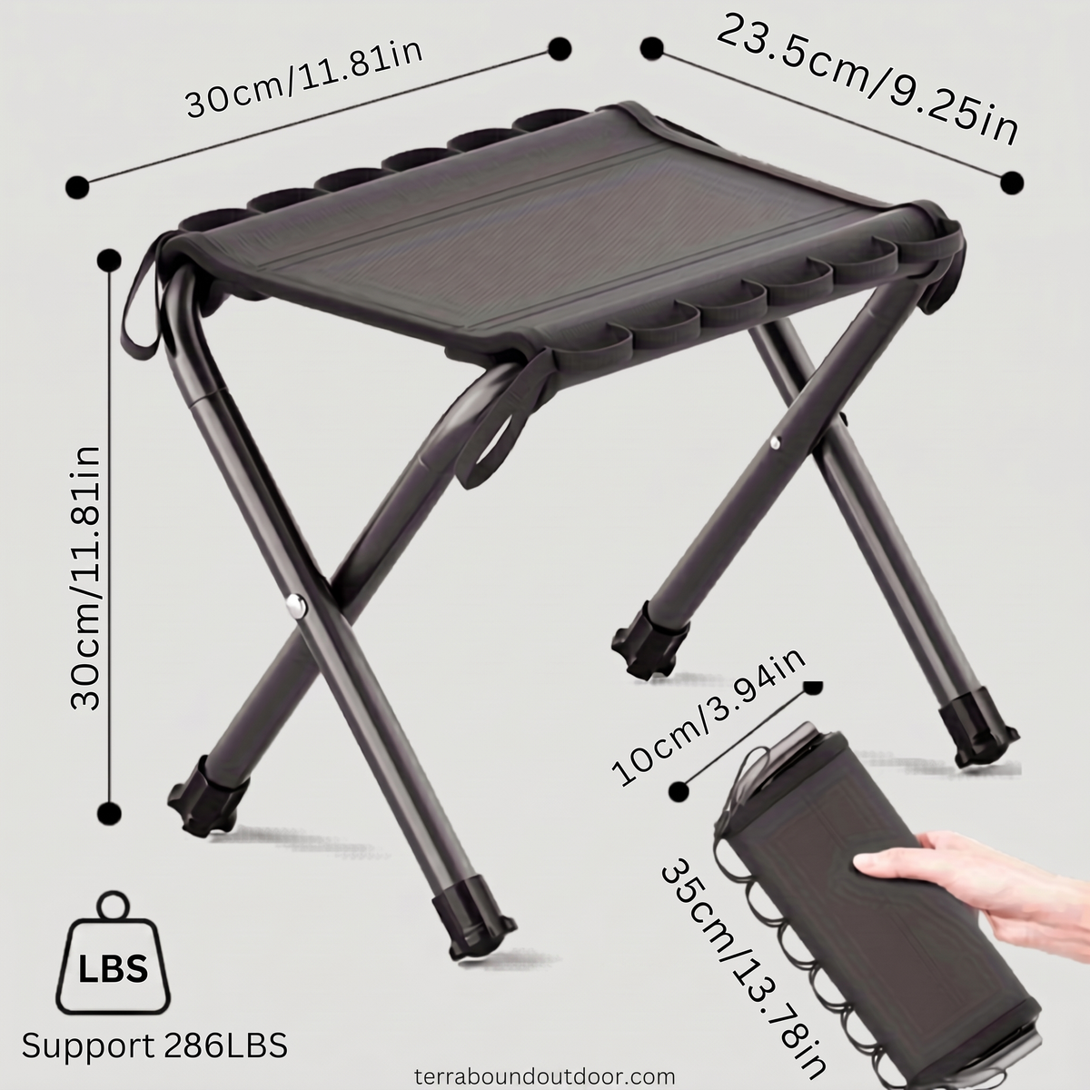 Portable Camping Stool – Lightweight Aluminium Folding Fishing Stool