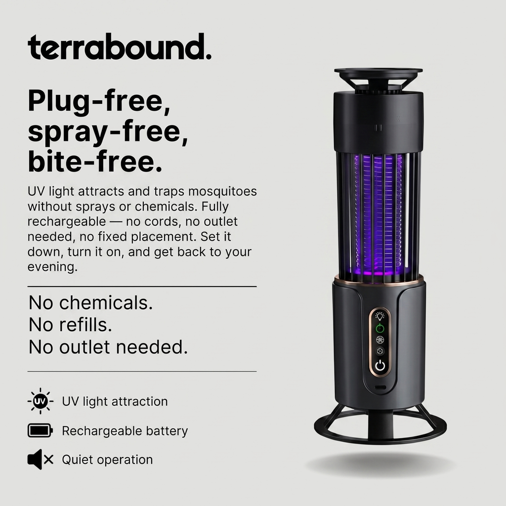 UV Insect Killer Lamp – Rechargeable Bug Zapper and Mosquito Trap for Indoor and Outdoor