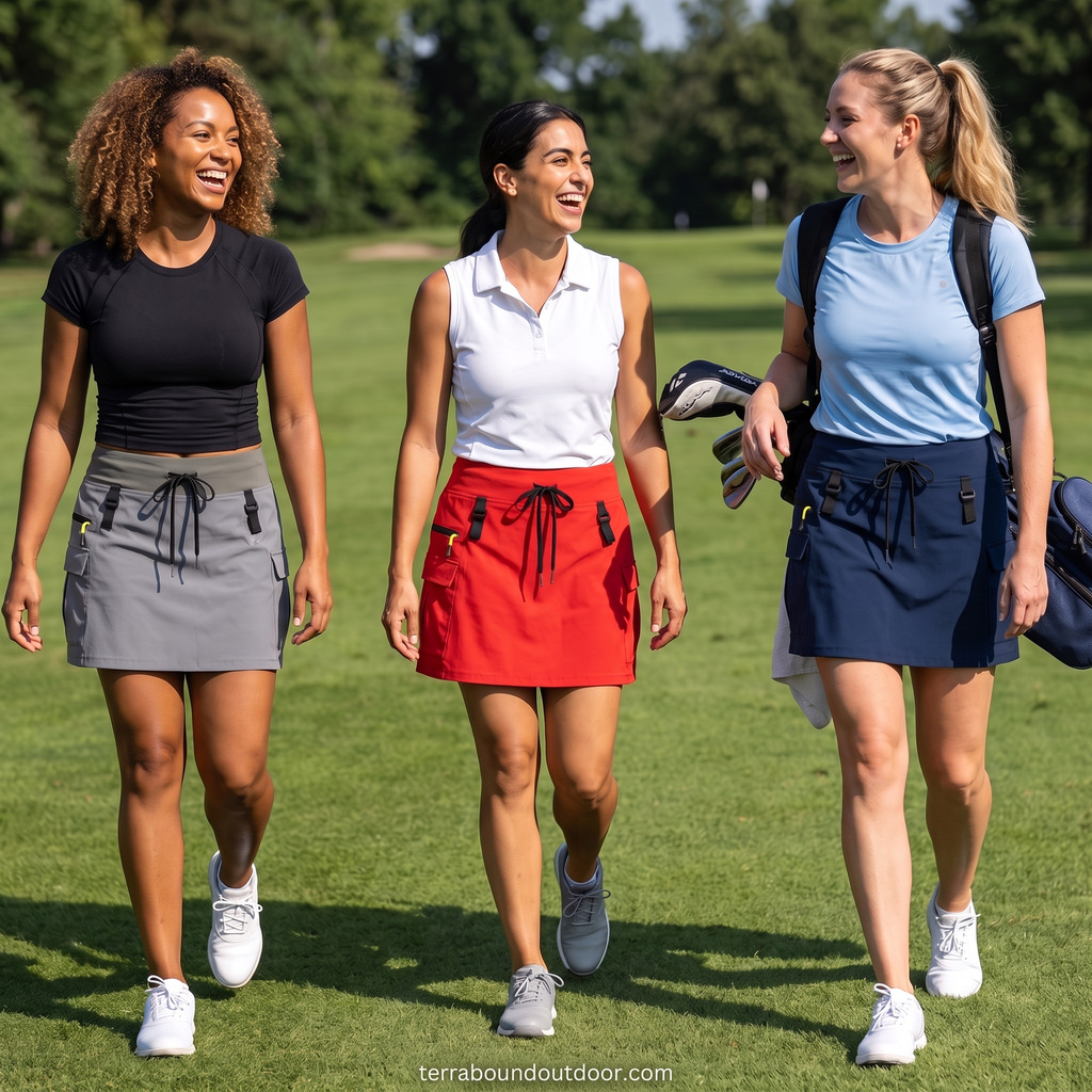 Women's Cargo Skort with Pockets – High-Waist Quick-Dry Skirt