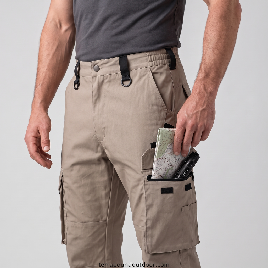 Men's Water-Resistant Cargo Trousers – Multi-Pocket Tactical Pants for Hunting and Fishing