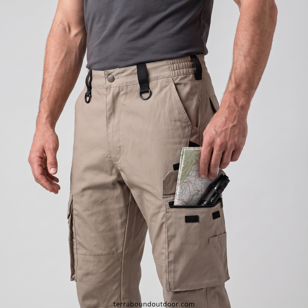 Men's Water-Resistant Cargo Trousers – Multi-Pocket Tactical Pants for Hunting and Fishing
