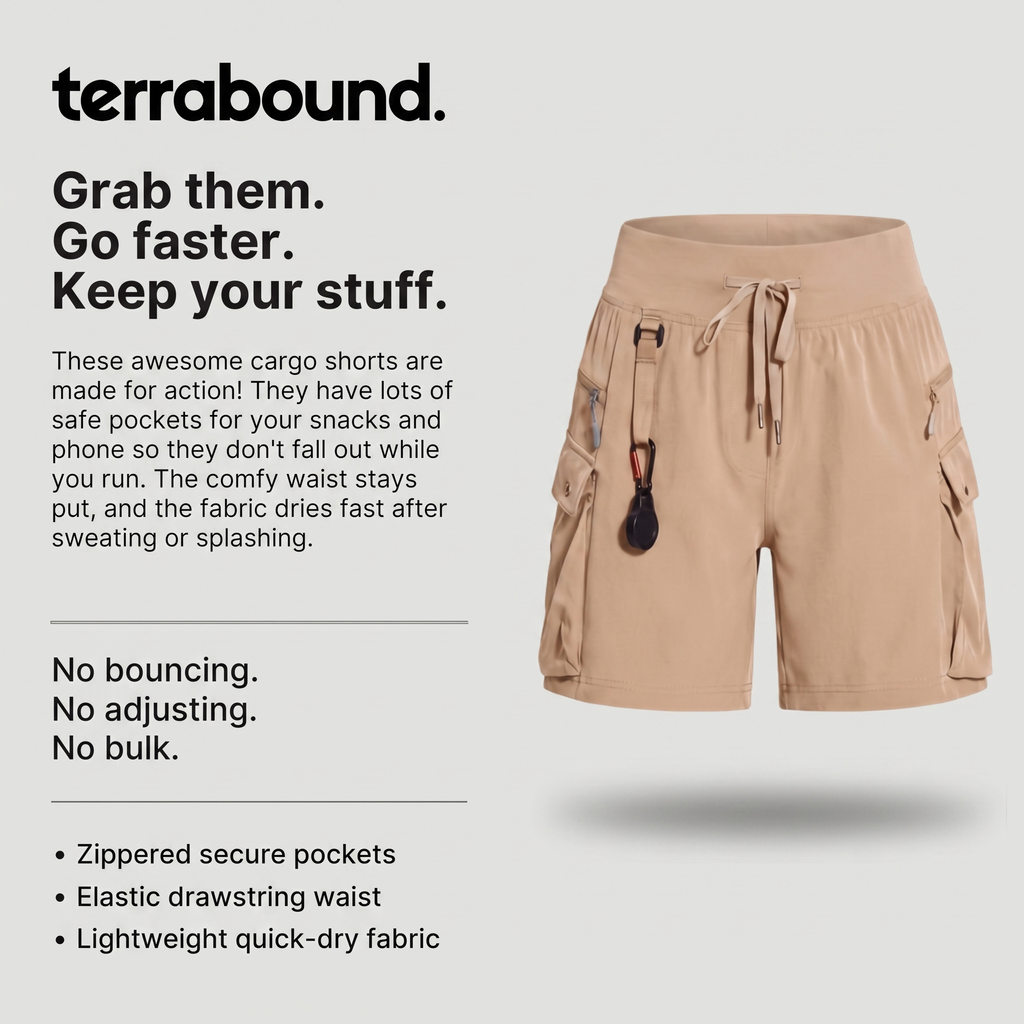 Women's Zippered Pocket Running Shorts – Lightweight Quick-Dry Athletic Shorts