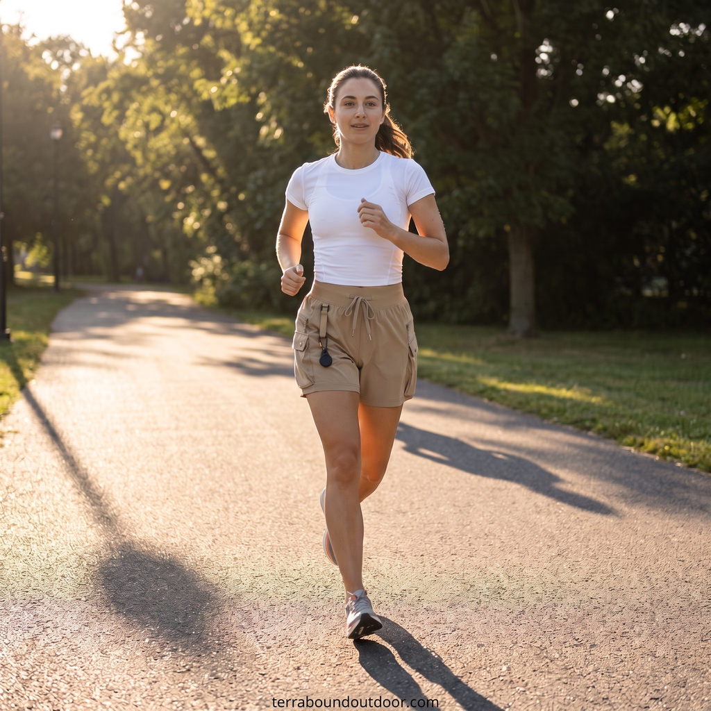 Women's Zippered Pocket Running Shorts – Lightweight Quick-Dry Athletic Shorts