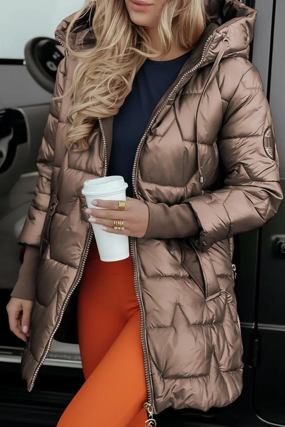 Hooded Puffer Jacket for Women