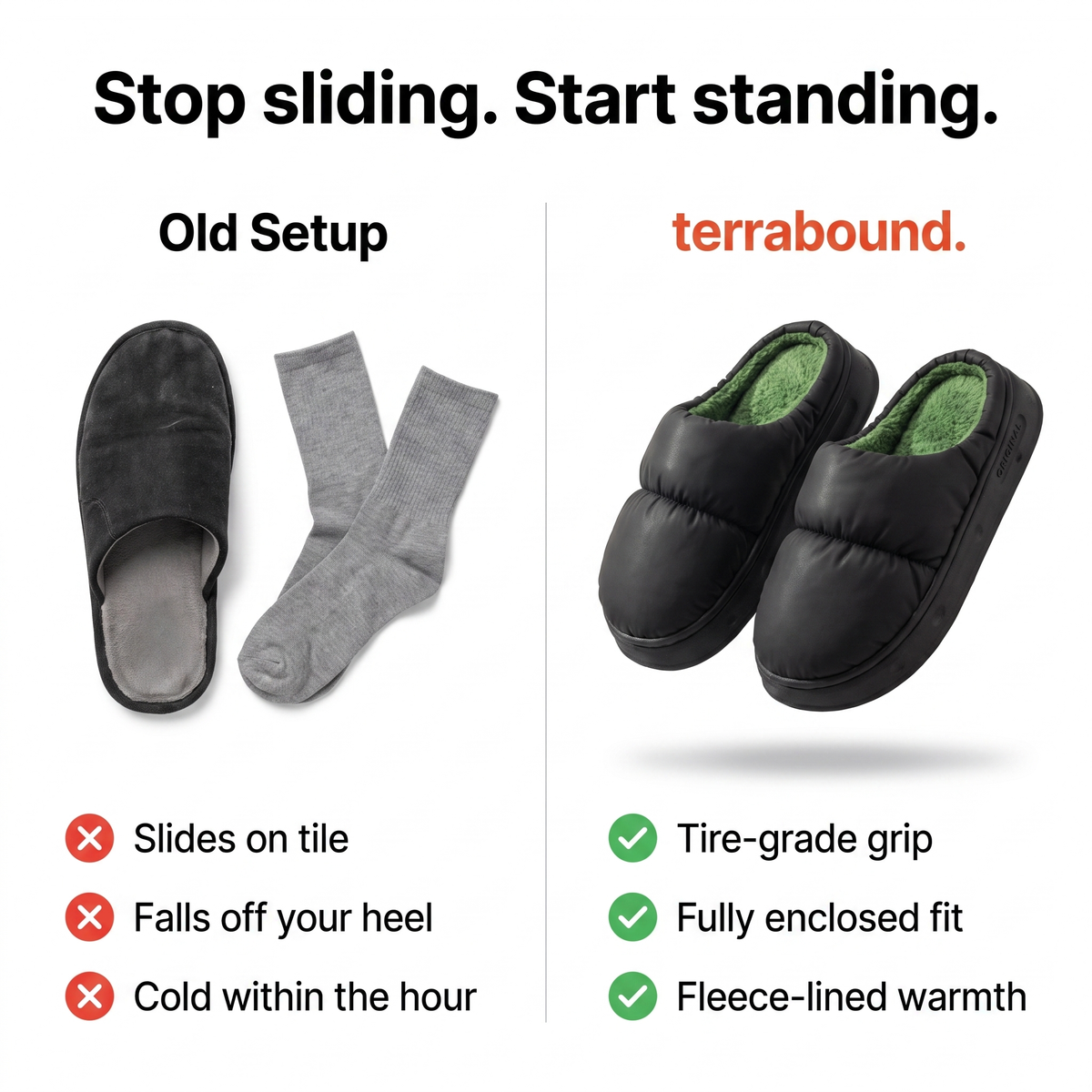 Quilted House Slippers | Fleece-Lined, Non-Slip Cushioned Comfort