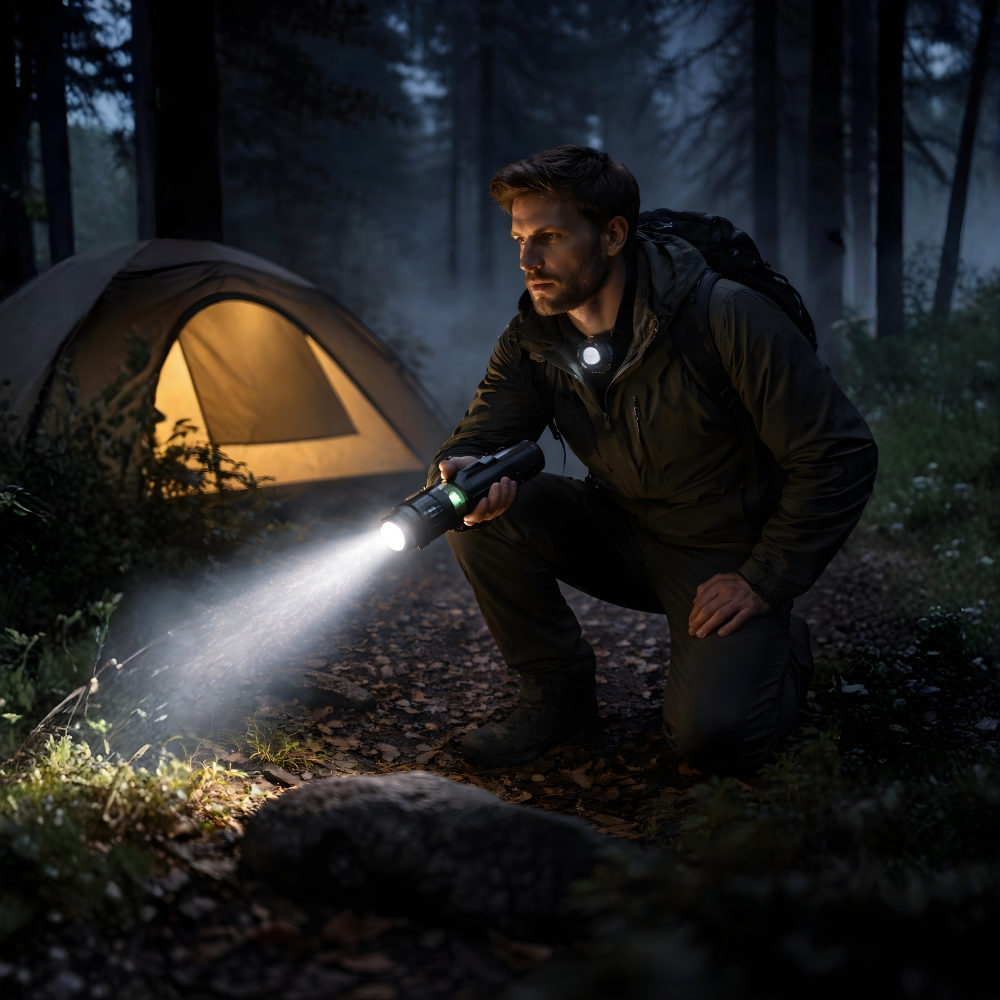LED Long-Range Zoom Torch – USB Rechargeable Utility Flashlight