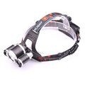 LED Headlamp Rechargeable with Zoomable Brightest Light and Adjustable Headband Red