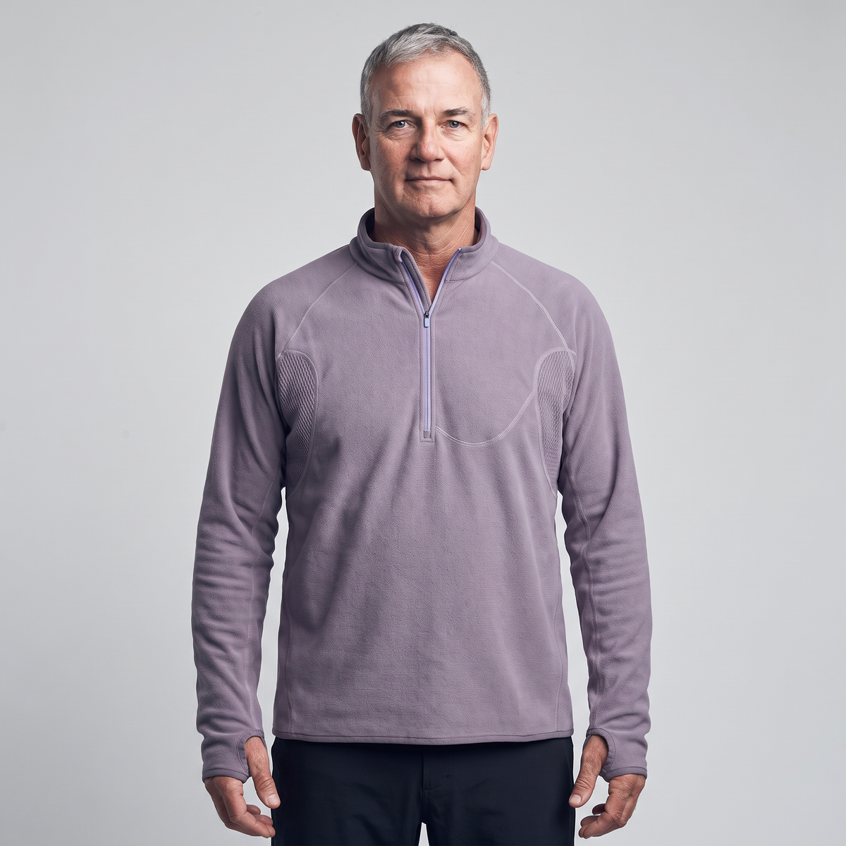 Men's Fleece Jacket - Half-Zip Pullover - Walking & Hiking Midlayer