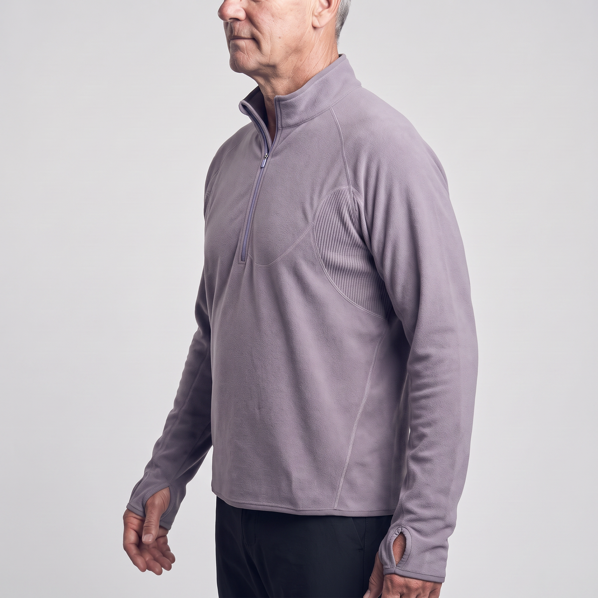 Men's Fleece Jacket - Half-Zip Pullover - Walking & Hiking Midlayer