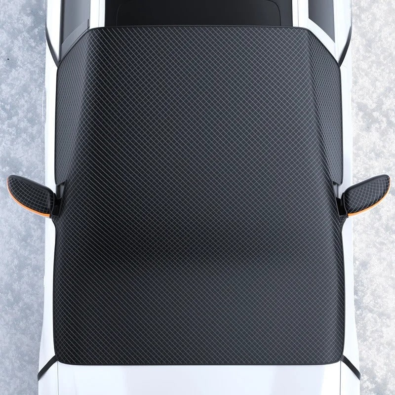 Magnetic Car Windshield Snow Cover with Side Mirror Protectors and Reflective Stripes