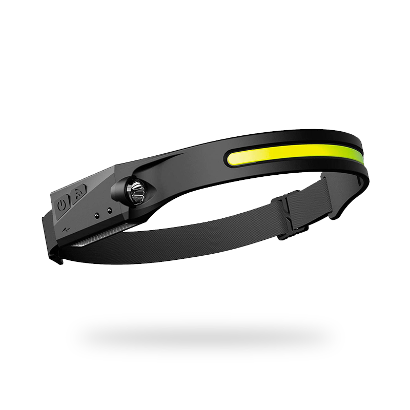 Rechargeable LED Headlamp 230° Wide Beam Motion Sensor Head Light