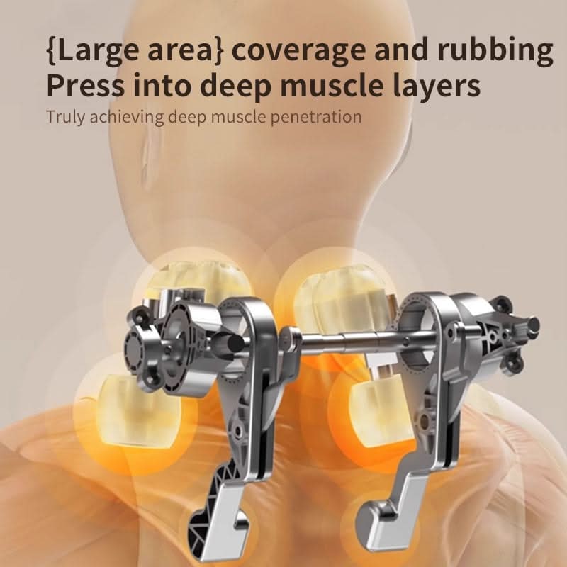Neck and Shoulder Massager for Sore with Heat Rotating Heads and Adjustable Straps