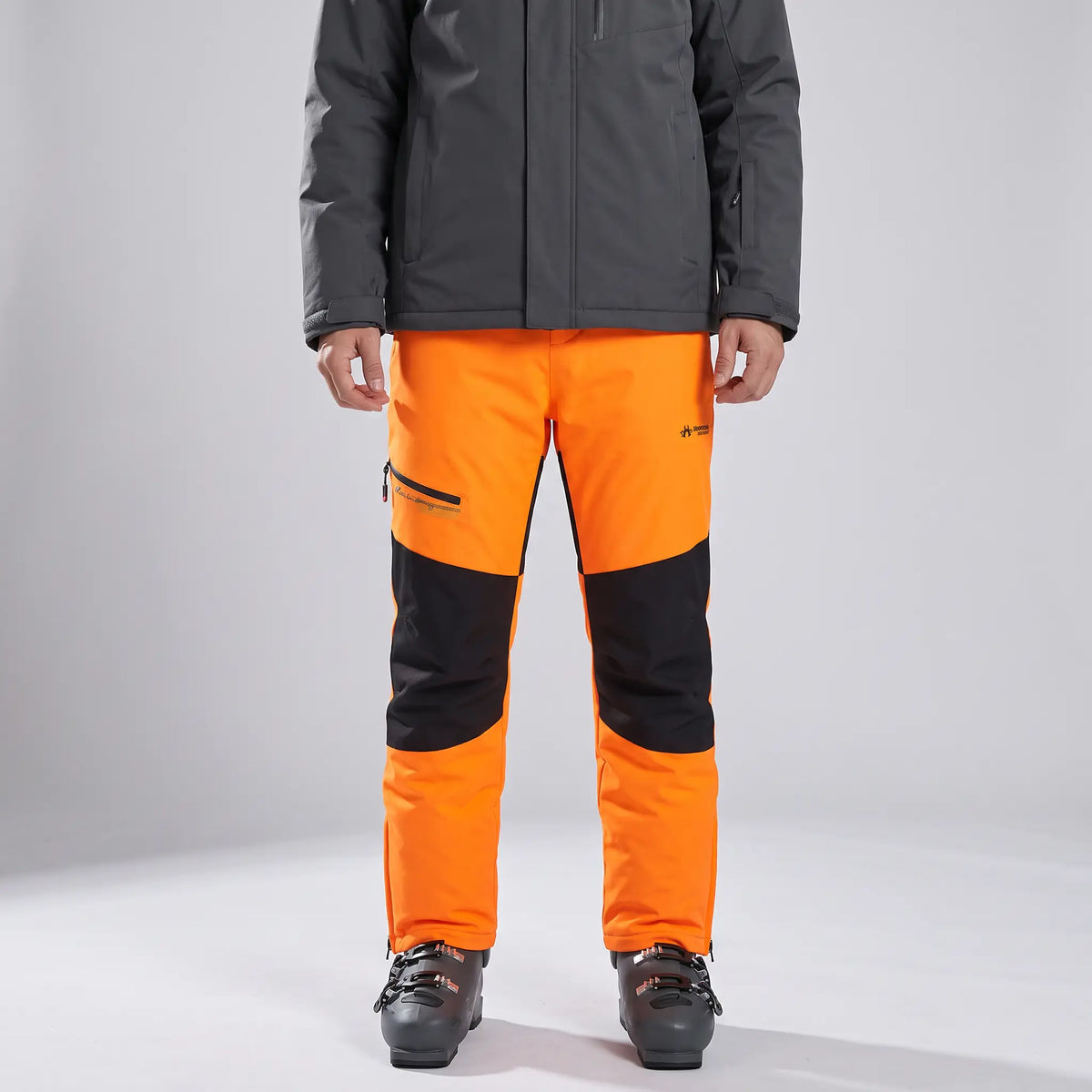 Men's Ski Trousers - Detachable Bib - Insulated Windproof Snowsports