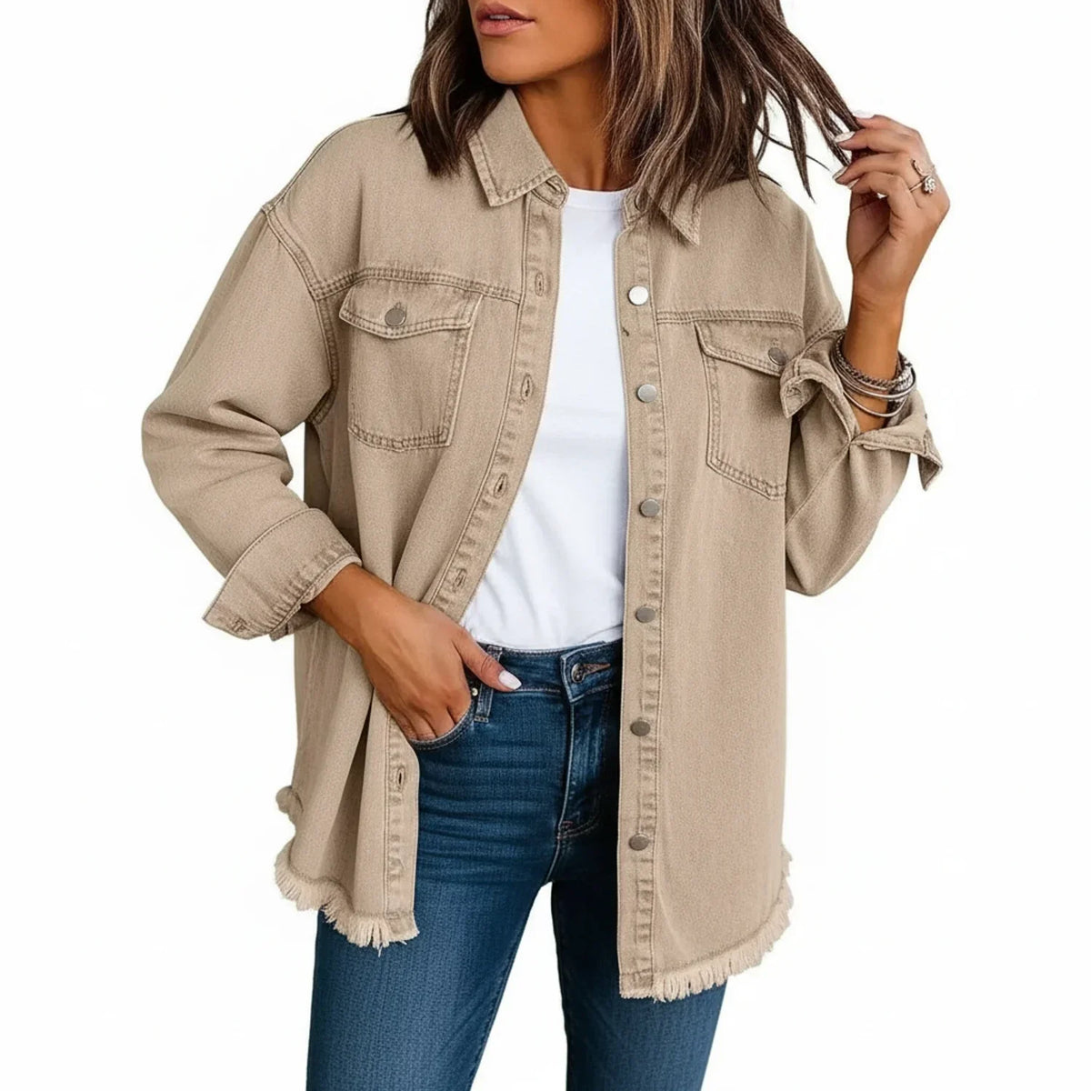 Oversized Shirt Jacket for Women
