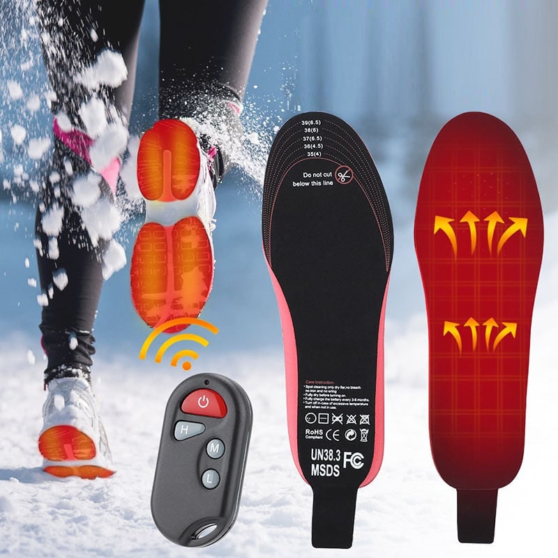 Plantar Fascia High Arch Support Custom Orthotic Heated Insoles with Remote Control