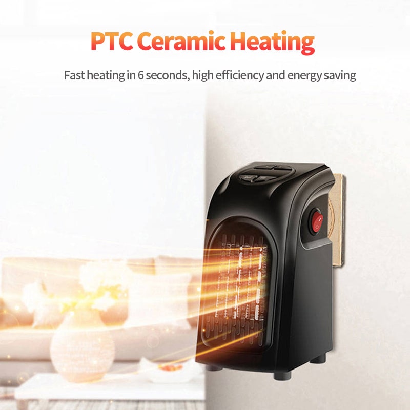 Plug in Heater Portable Electric Energy Efficient Digital Display and Ceramic Heating Elements