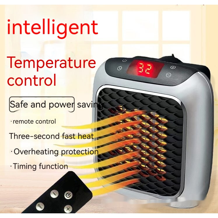 Plug in Space Heater with Digital Display and Honeycomb Grille