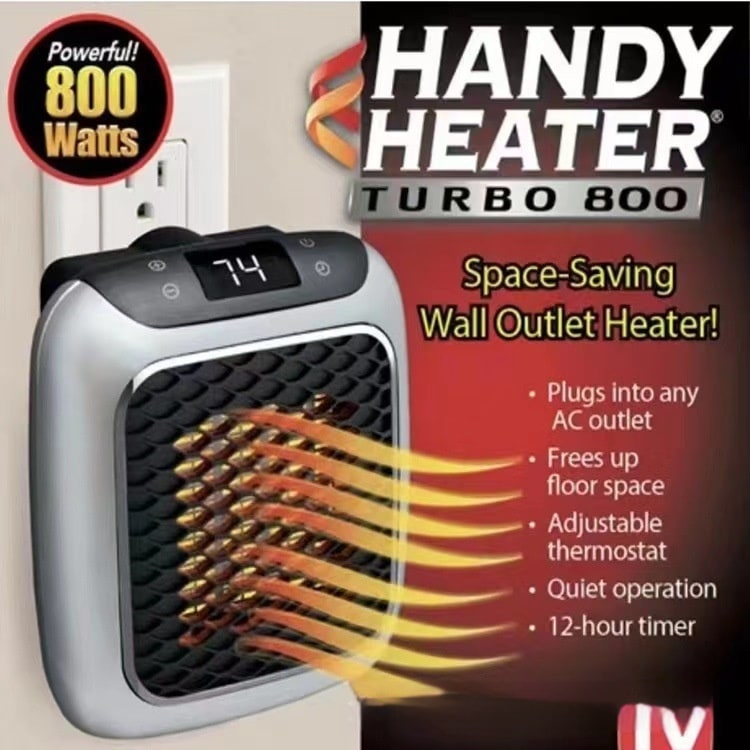 Plug in Space Heater with Digital Display and Honeycomb Grille