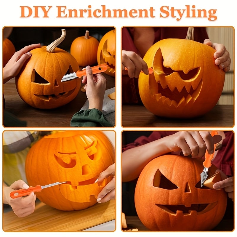Pumpkin Carving Kit and Tools with Stainless Steel Supplies for Jack O Lantern Saw