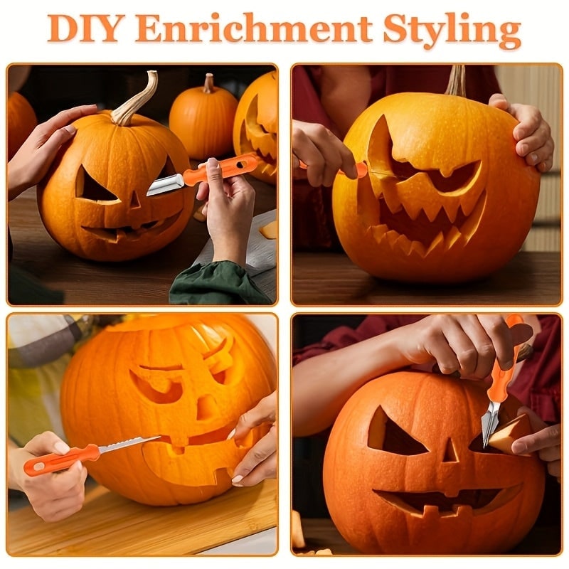 Pumpkin Carving Kit and Tools with Stainless Steel Supplies for Jack O Lantern Saw