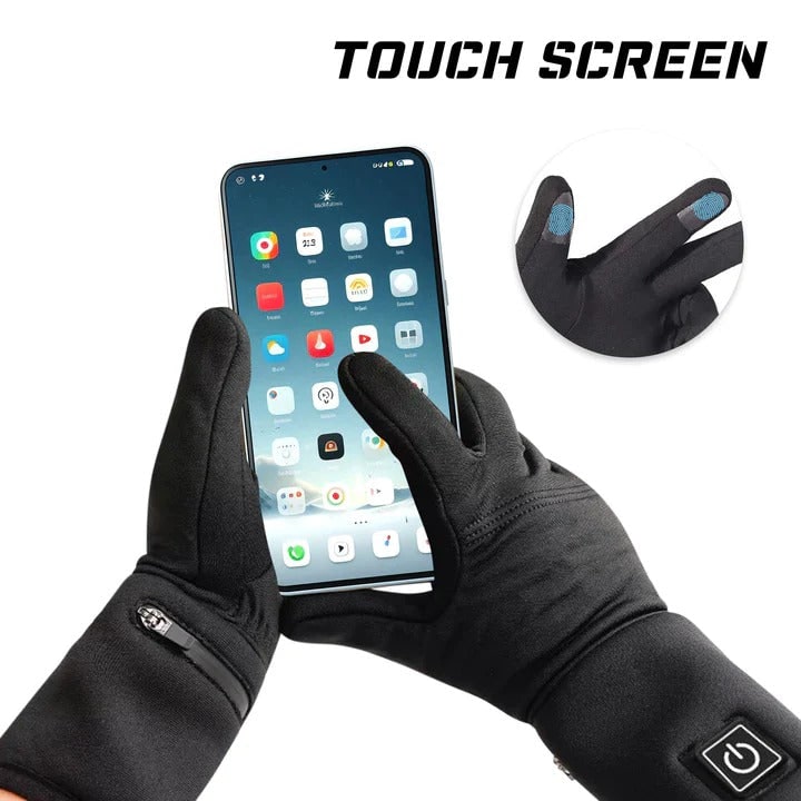 Rechargeable Heated Glove Liners and Mitten with Adjustable Temperature and Battery Pocket