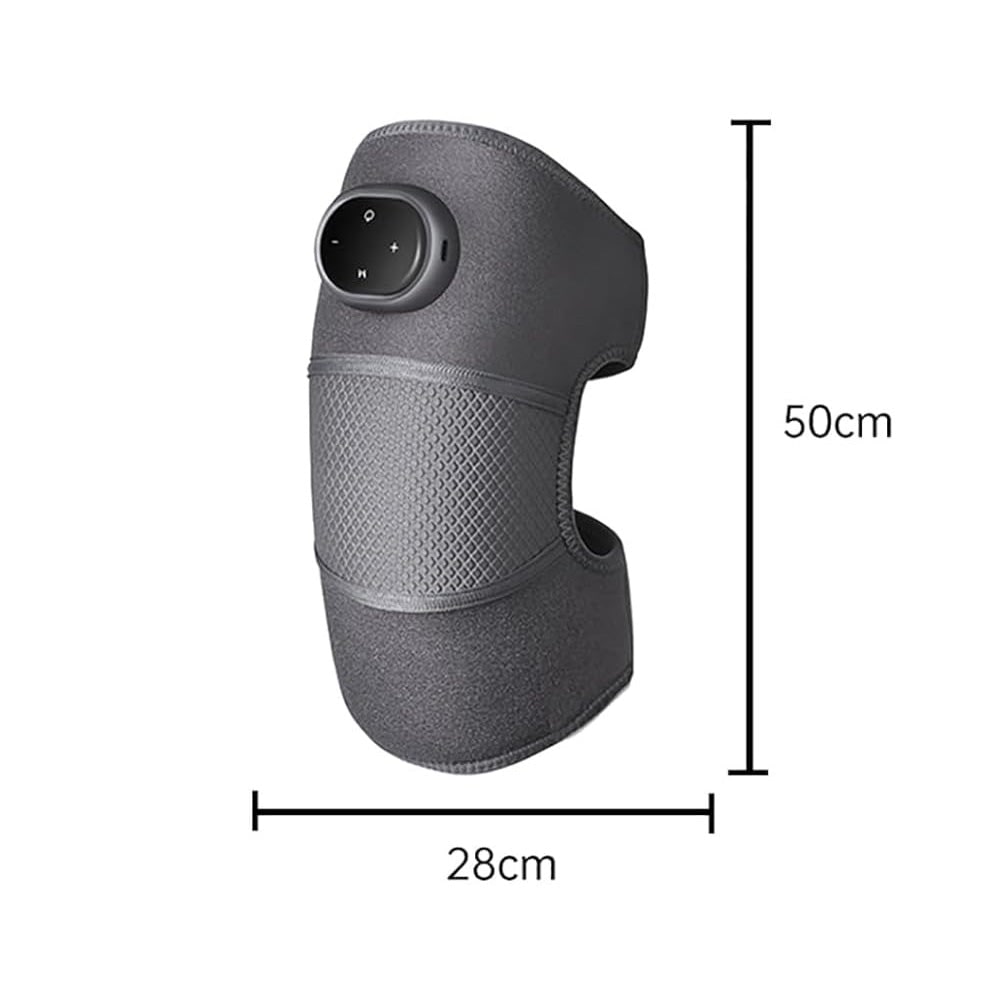 Rechargeable Heated Knee Massager and Wrap with Vibration Adjustable Heat and Digital Controls