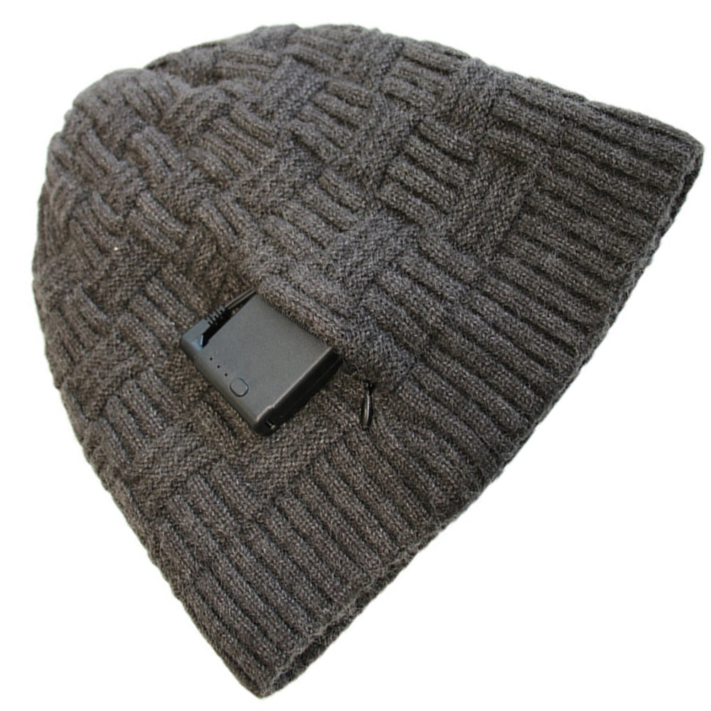 Rechargeable Heated Winter Beanie Hat with Ear Flaps and 3400mah Battery Skull Cap