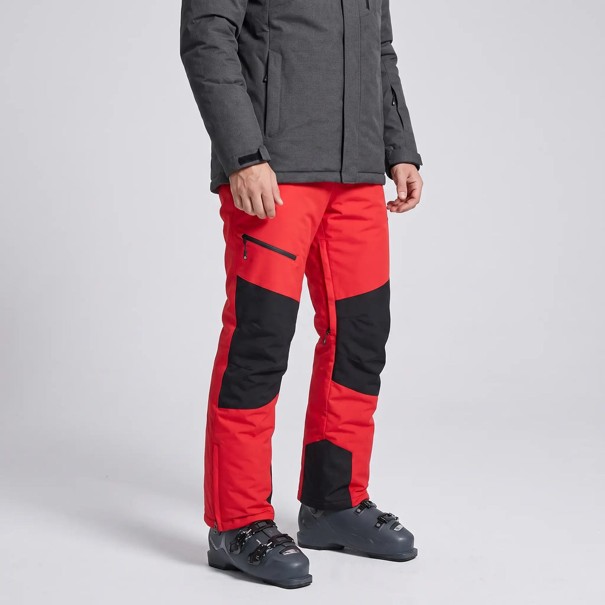 Men's Ski Trousers - Detachable Bib - Insulated Windproof Snowsports
