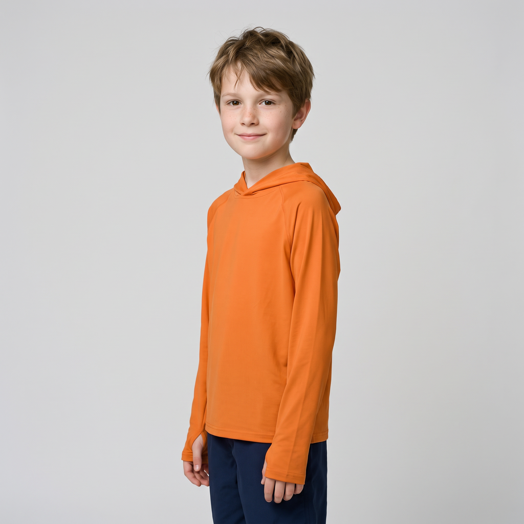Kids' Sun Hoodie - UPF 50+ Long Sleeve UV Top for Boys & Girls