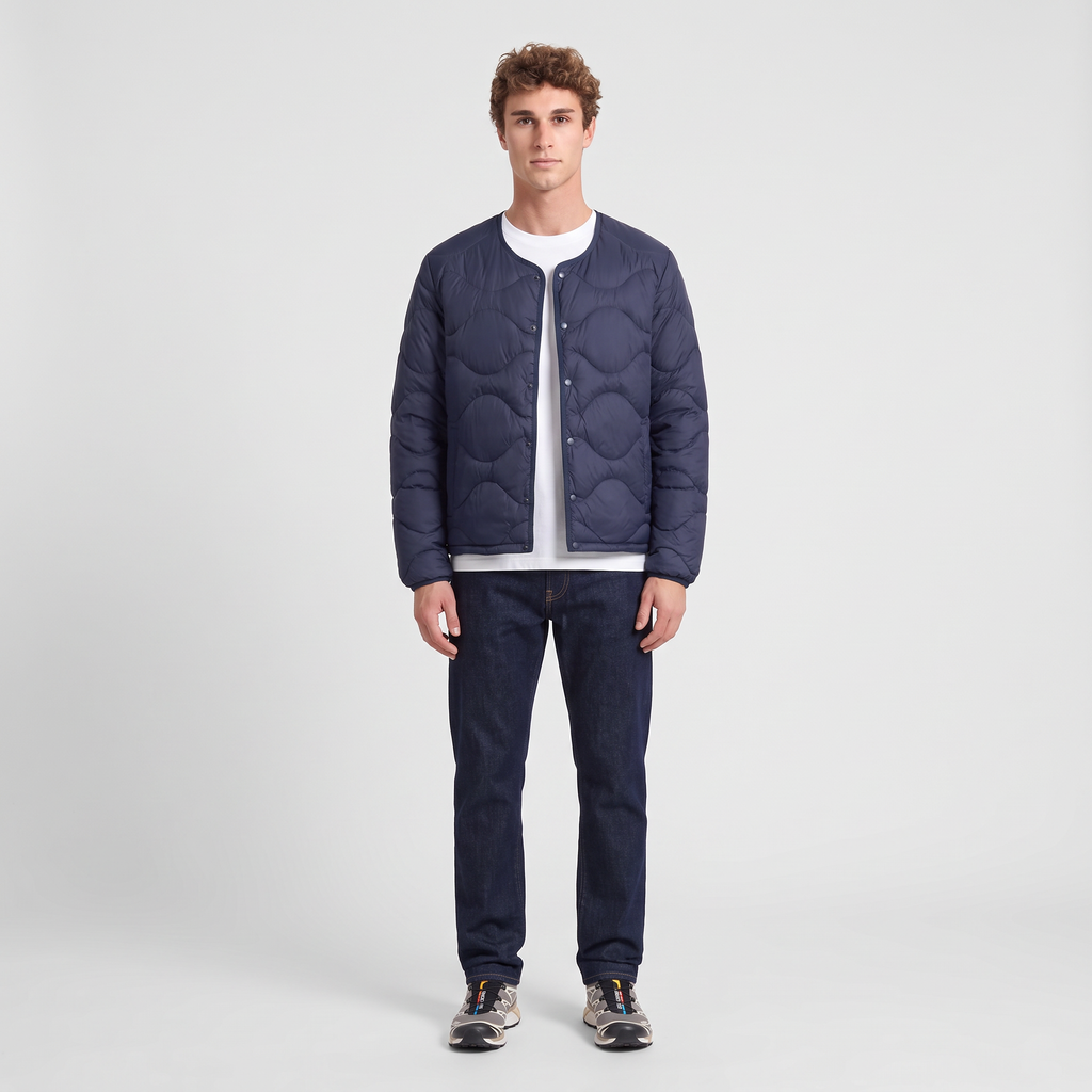 Men's Puffer Jacket - Lightweight Quilted Down Jacket for Layering