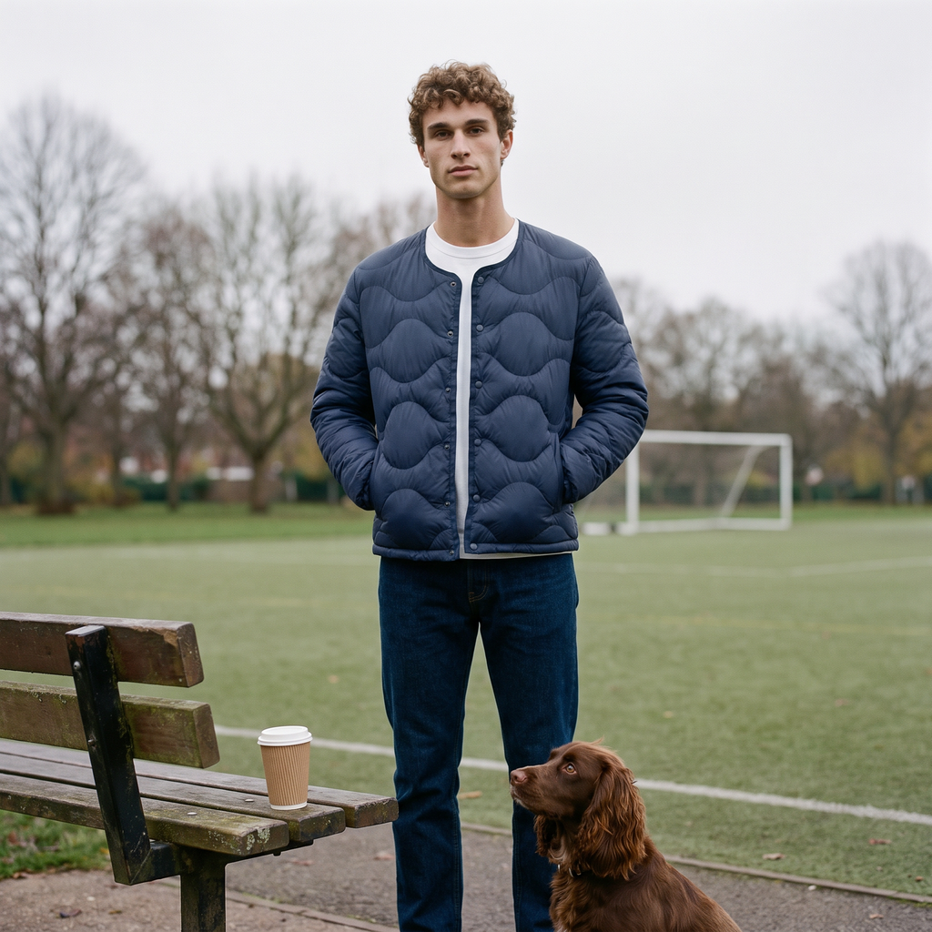Men's Puffer Jacket - Lightweight Quilted Down Jacket for Layering