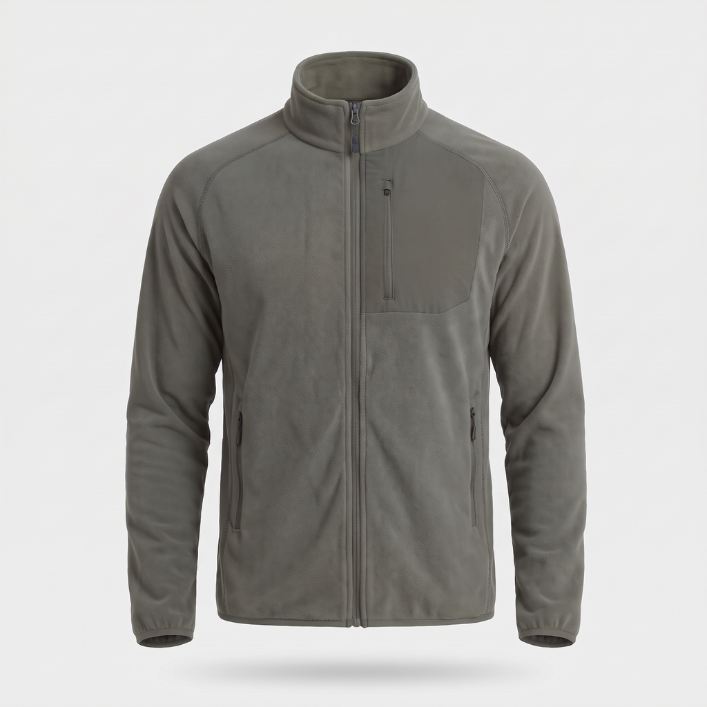 Men's Fleece Jacket - Lightweight Zip Up Fleece for Walking & Hiking