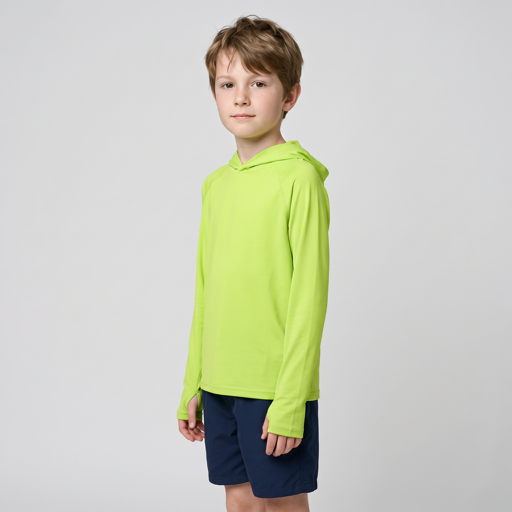 Kids' Sun Hoodie - UPF 50+ Long Sleeve UV Top for Boys & Girls