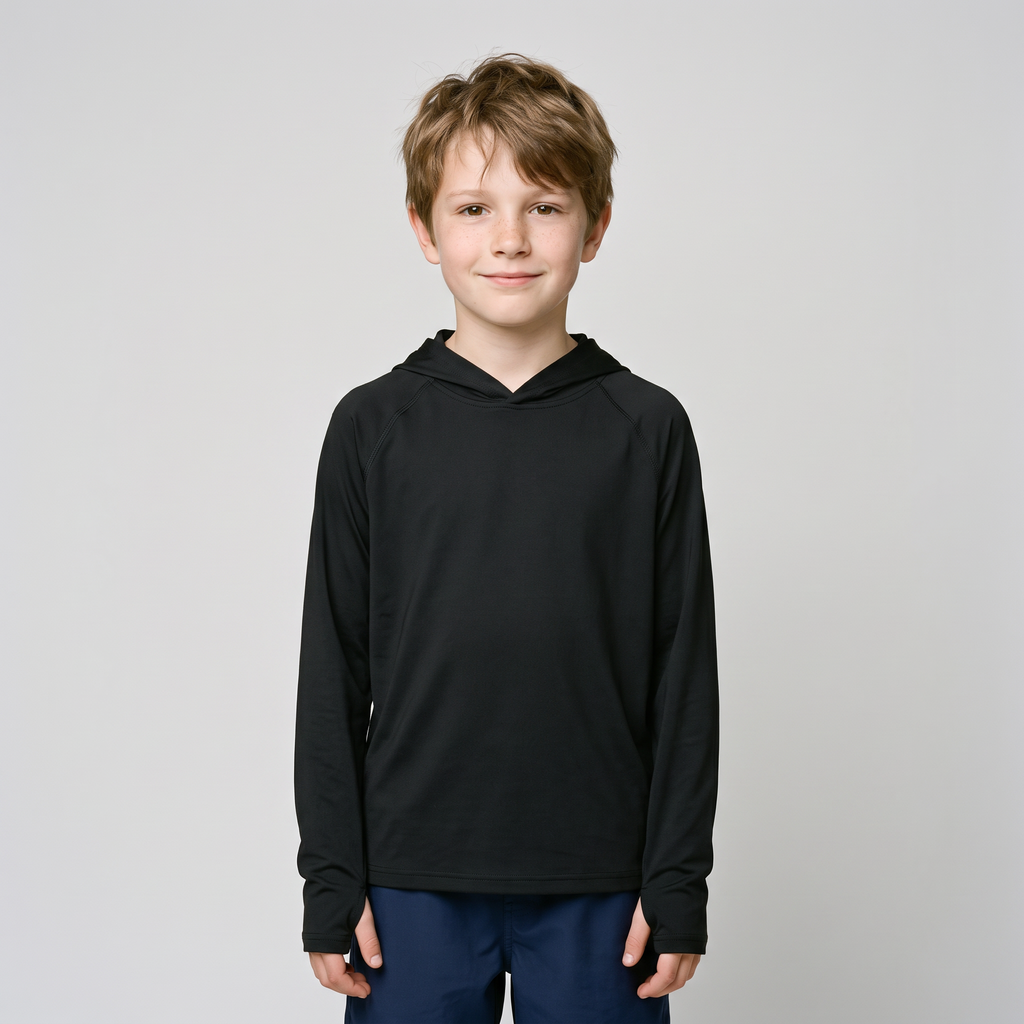 Kids' Sun Hoodie - UPF 50+ Long Sleeve UV Top for Boys & Girls