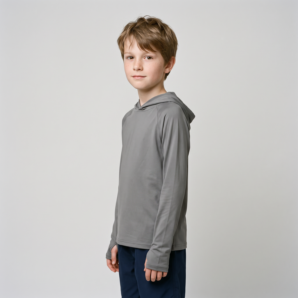Kids' Sun Hoodie - UPF 50+ Long Sleeve UV Top for Boys & Girls