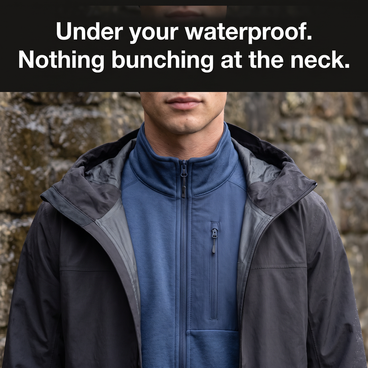 Men's Fleece Jacket - Lightweight Zip Up Fleece for Walking & Hiking