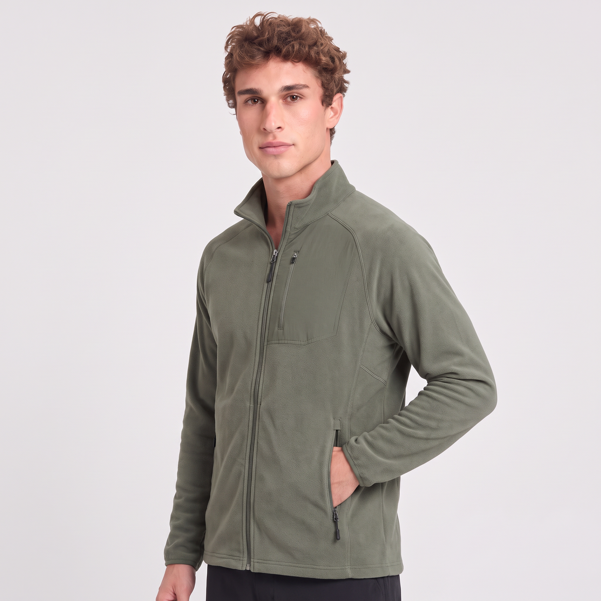 Men's Fleece Jacket - Lightweight Zip Up Fleece for Walking & Hiking
