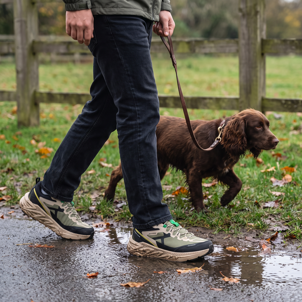 Men's Trail Shoes - Cushioned Running Trainers for Walking & Hiking
