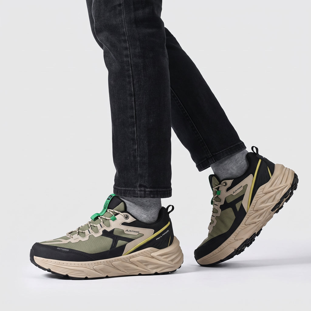 Men's Trail Shoes - Cushioned Running Trainers for Walking & Hiking