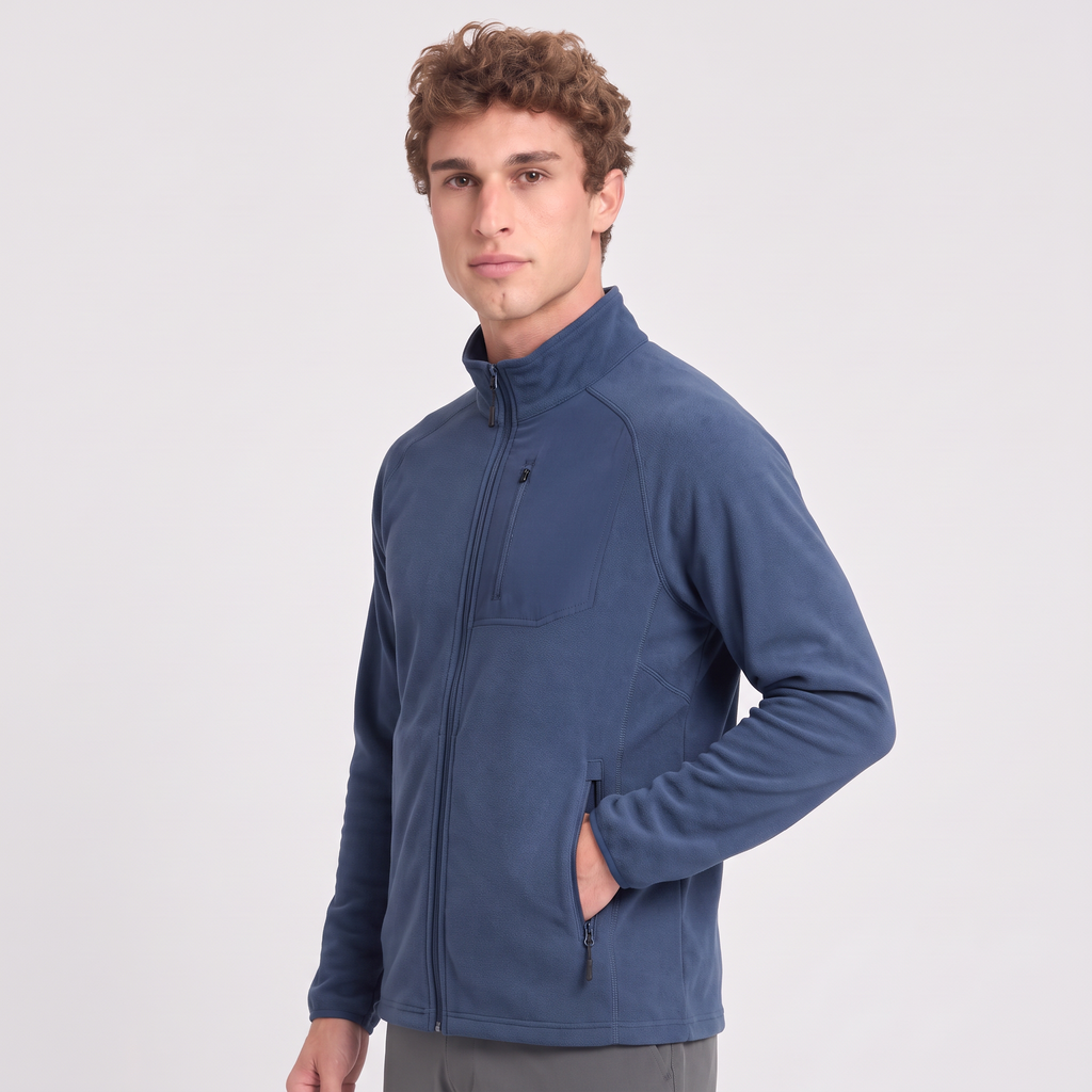 Men's Fleece Jacket - Lightweight Zip Up Fleece for Walking & Hiking