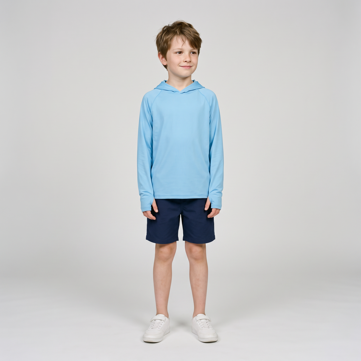 Kids' Sun Hoodie - UPF 50+ Long Sleeve UV Top for Boys & Girls