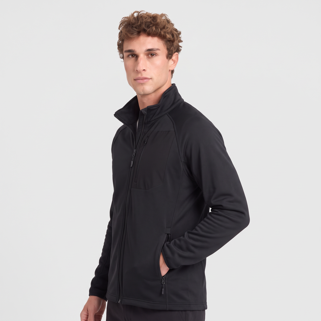 Men's Fleece Jacket - Lightweight Zip Up Fleece for Walking & Hiking