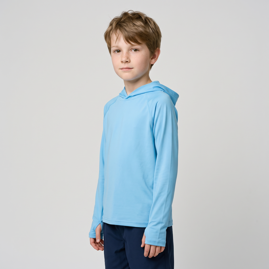 Kids' Sun Hoodie - UPF 50+ Long Sleeve UV Top for Boys & Girls