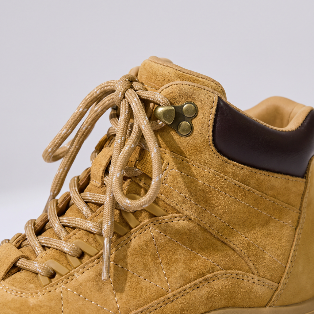 Women's Walking Boots - Suede Leather Ankle Boots, Chunky Grip Sole